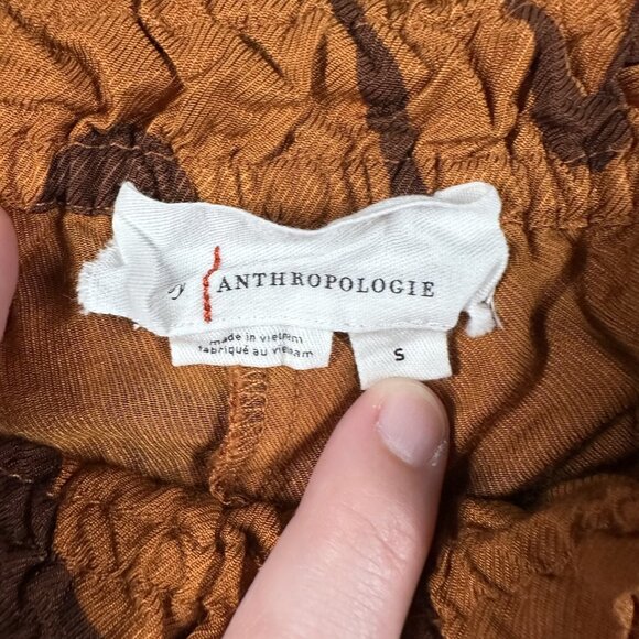 S by Anthropologie Pants Womens Small Wide Leg Pull On Zigzag Pattern Viscose - Picture 6 of 11